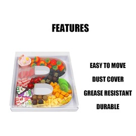 WENPACK 12" Fillable Cardboard Letter Box Clear Lid Candy Charcuterie Willow Packaging (B)