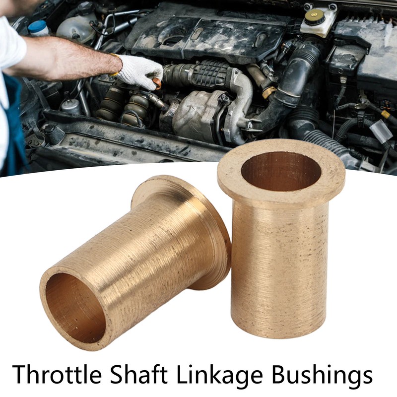 2Pcs Bell Crank Throttle Shaft Linkage Bushings Brass Rustproof for