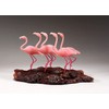 Flamingo Flock Sculpture by John Perry 7in Long Trotting version