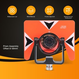 Metal Single Tilt Prism, Surveying Prism with Soft Bags for Land Surveying Prism for Total Stations