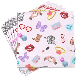 Music Star Paper Napkins 50 Pcs Popular Singer Birthday Party Decorations, Concert Party Tableware, Bachelorette Decorations, Birthday Tablescape, Bridesmaid Dinner Supplies