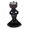 Black Yoga Meditation Avatar With 7 Chakra Zone Colors Backflow