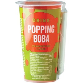 OBOBA Popping Boba Drink, Strawberry and Kiwi – 1 x 425 ml
