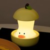 Pear Duck Night Light, Rechargeable Bedside Touch Lamp, Portable Dimmable