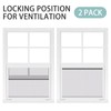 Tandefio 2 Pack 14''x21'' White Shed Window, Sliding Windows with