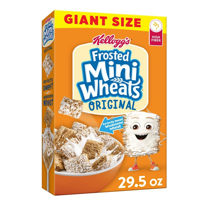 Kellogg’s Frosted Mini-Wheats Breakfast Cereal, High Fiber, 48g Whole Grain,