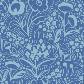 NuWallpaper x Megan Carter Jeani Blue Peel and Stick Wallpaper, MCS6402