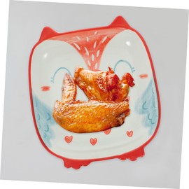 Alipis Ceramic Animal Dinner Plate for Boys and Girls Cartoon Food Dish Meal Plate for Children