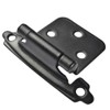 Smbbit Traditional Flat Black Cabinet Hinge Variable Overlay 10 Pack