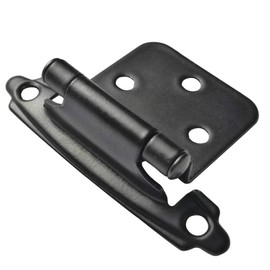 Smbbit Traditional Flat Black Cabinet Hinge Variable Overlay 10 Pack