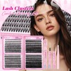 FADLASH Lash Clusters Kit 640PCS Natural Eyelash Clusters Individual D