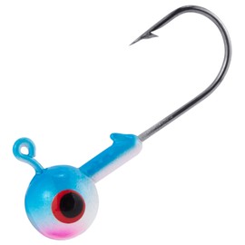 Dr.Fish 20 Pack Fishing Jig Heads, Crappie Jig Heads Round Ball Head Fishing Jigs Sharp Hooks for Bass Fishing Crappie Trout Panfish Walleye Live Bait Jigs Soft Bait Freshwater Saltwater 1/4oz