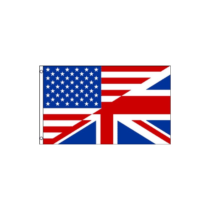 USA UK Friendship Flag 3x5ft Poly