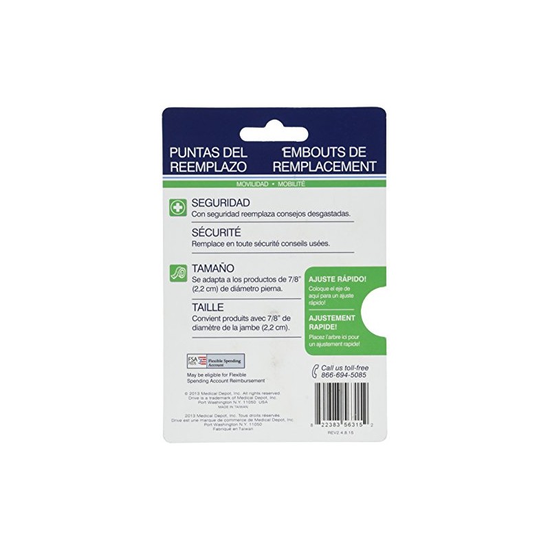 Drive Medical Utility Replacement Tip for Use with Most Manufacturer's