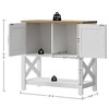 IRONCK Console Table with Power Outlets, Farmhouse Entryway Table with