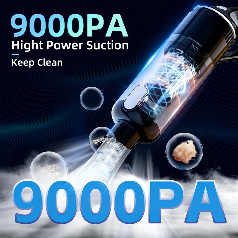 ALIOBC Car Vacuum Cleaner 9000pa Handheld Car Vacuum Cleaner for