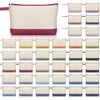 SilTriangle 36 Pcs Blank Canvas Cosmetic Bags DIY Craft Morandi