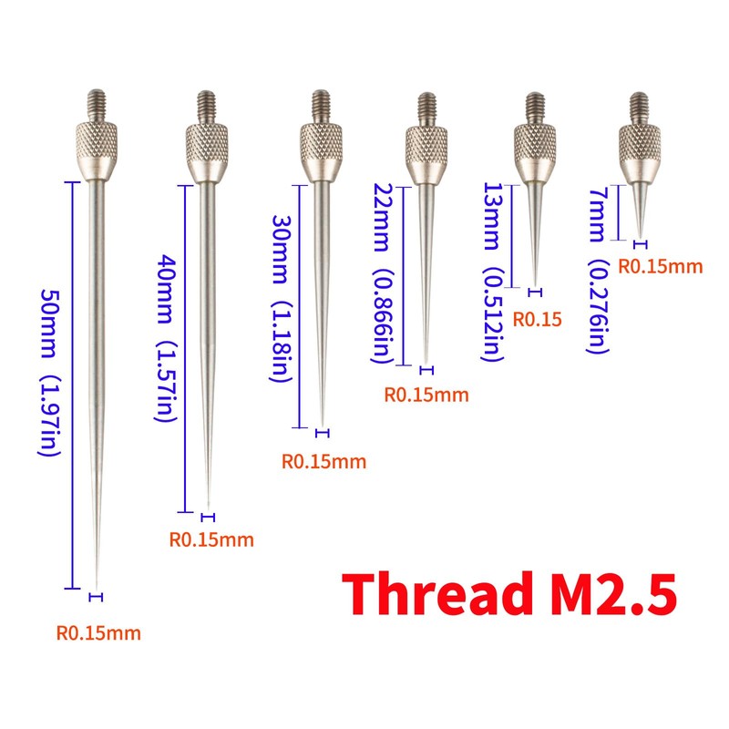 Needle Point Contact Points R0.15 for Dial Digital Indicators Depth
