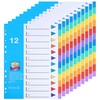 (10 Pack) A4 File Dividers 12 Part Numbered 1-12,Plastic Subject