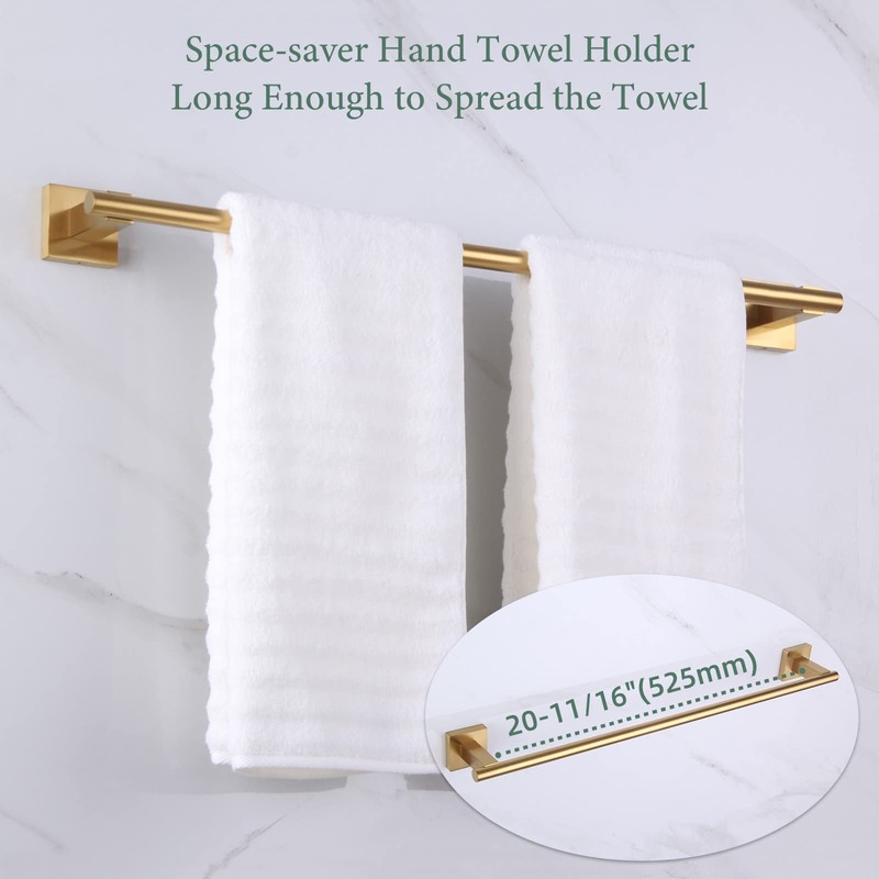 Bathroom Hardware Set 4 Pieces Bundle with Towel Bar (Brushed