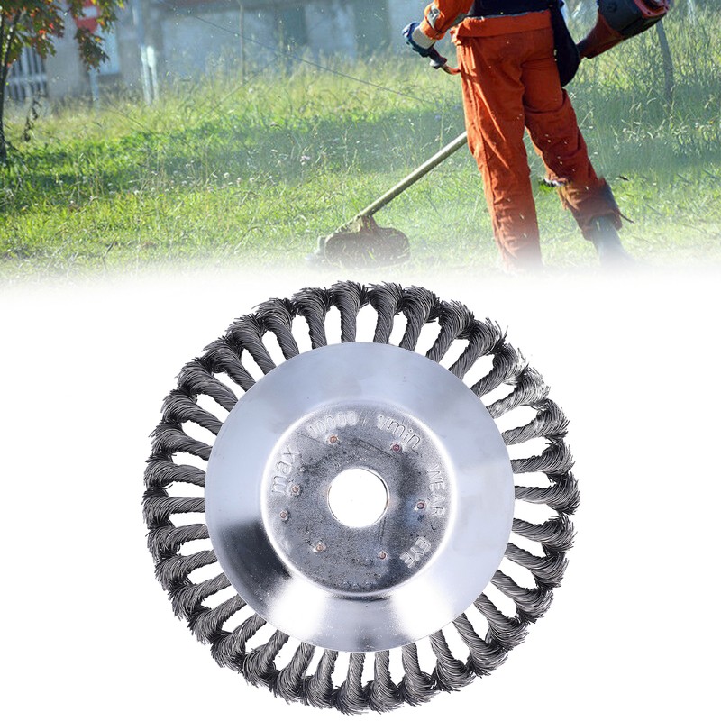 Twisted Wire Wheel Steel Garden Grass Weed Brush Cutting Head