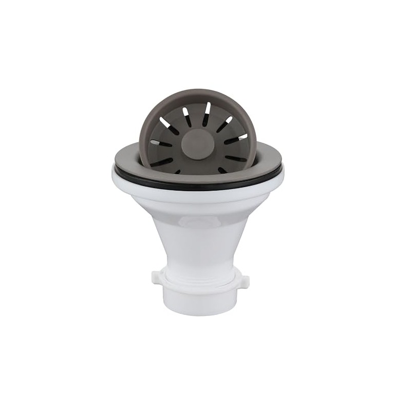 Karran QBSCN 3-1/2 in. Kitchen Sink Basket Strainer in Concrete