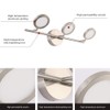 Joossnwell Modern LED Vanity Lights Nickel Finish, 3-Light Bathroom Lighting