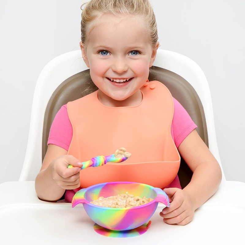 PrimaStella - Juego de cucharas masticables de silicona para bebés