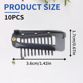 10Pcs Wig Clips,Women Hijab Pins U Snap Pin Safety Dupatta Clip Accessories,Fashion Hair Comb Curly Holder Curls Dreadlocks Clamps Metal U-Shape Hijabs Hairclip,for Chunni Clips Blonde Styling (Black)