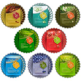Entel 72 pcs VEGGIE Combo-Pack, Premium Korean Essence Facial Mask Sheet (9 Types x 8 pcs), Five Chemical Free  No Paraben, No Silicon, No Mineral... 