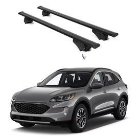 ERKUL Roof Rack Cross Bars for Ford Escape 2020-2025 | Aluminum Crossbars with Anti Theft Lock for Rooftop | Compatible with Flush Rails - Black