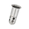 Hihaha 60mm Universal Motorcycle Exhaust Pipe Baffle Can Silver Tone