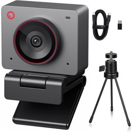 OBSBOT Meet 2 Al-Powered 4K Webcam— Ultra HDR,1080p@60FPS,1/2" CMOS,4X Digital Zoom,Plug&Play,Built-in Dual Mic—Work with Skype, Zoom/ MS_Teams/Google Meet—for Online Call/Meeting/Educate-Grey