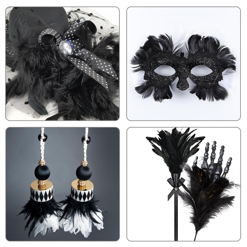 FeelfunFeather Pheasant Feathers -30pcs 5 Style Natural Mixed Decorative Spotted