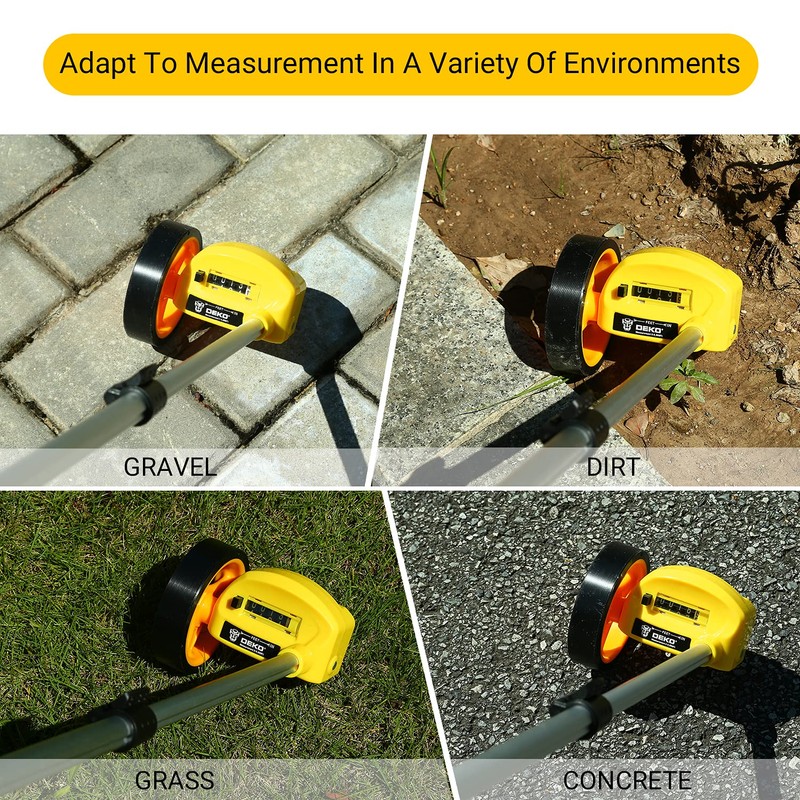 DEKOPRO Measuring Wheel, Measures Up To 99,999 Ft Compact Wheel