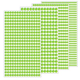 1799 Pcs 4 Sheets Rhinestone Stickers 3/4/5/6 mm Self Adhesive Rhinestones Gems for Face Eyes Makeup Hair Body (green-3/4/5/6mm)