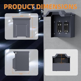 Joinfworld Outdoor Electrical Outlet Box with Dual 20 Amp WRTR GFCI Receptacles ETL Listed Waterproof GFCI Outlet Box with Cover