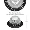 LEKEYE Shower Drain Hair Catcher/Bathtub Drain Cover/Drain Protector for Pop-Up