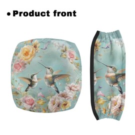 Luarisgur Hummingbird Rollator Walker Accessories Flower Pattern Walker Seat Covers for Ladies Universal Rollator Walker Seat and Backrest Covers Cute Walkers for Seniors with Seat Covers