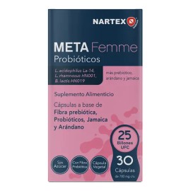 Nartex Suplemento Probiótico 25 Billones UFC Mujer 30 Cápsulas Salud Femenina                                                                         