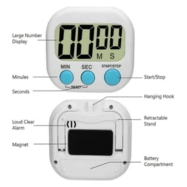 2 Pack Digital Timers ，Kitchen Timer ，Visual Timer for Tasks，Suitable for Home Cooking, Office Work and Study