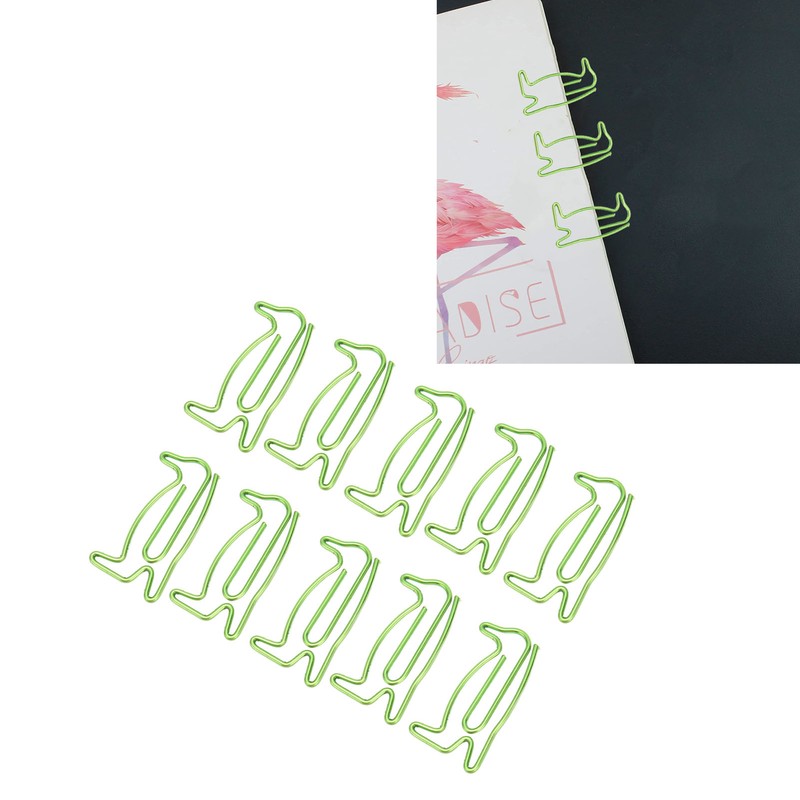 100Pcs Paper Clips Cute Unique Penguin Shape Electroplating Process Lightweight