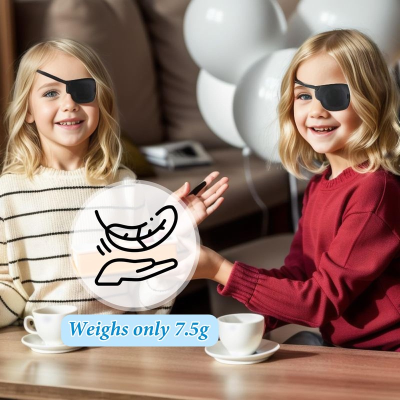Pack of 2 Single Eye Patches, Three-Dimensional, Elastic, Adjustable Eye