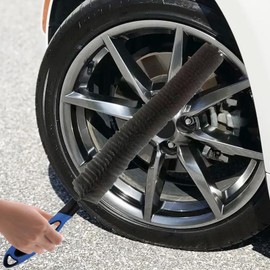 Tire Cleaning Brush - Bendable Rim Brushes for Cleaning Wheels | Soft Nylon Bristles Tire Rim Cleaning Accessories with Ergonomic Handle for Car Wheels Engine Crevices