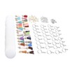 200pcs Acrylic Key Ring Kit 30 Acrylic Blank 30 Key