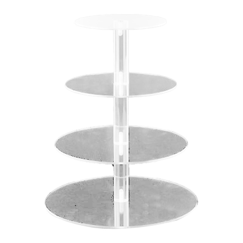 Cupcake Stand Multi Round Tiers Transparent Acrylic High Stability Cupcake