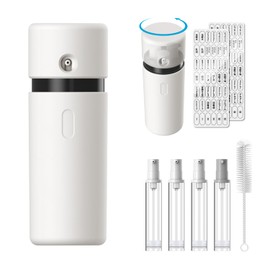 VOGOGE Travel Bottle 3 in 1 Skin Care Bottle Refills Lotion, Emulsion and Beauty Lotion in 1 Vacuum Piston Design for 99% + Usage, White