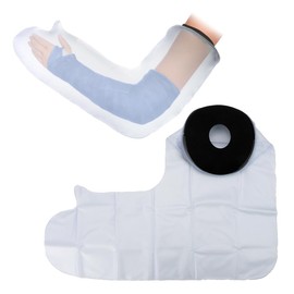 CENBIG Guipure Cover, Bandage Cover, Shower Cover, Wrist, Arm, Waterproof, Translucent, Easy to Put on and Take Off (Long Arms)