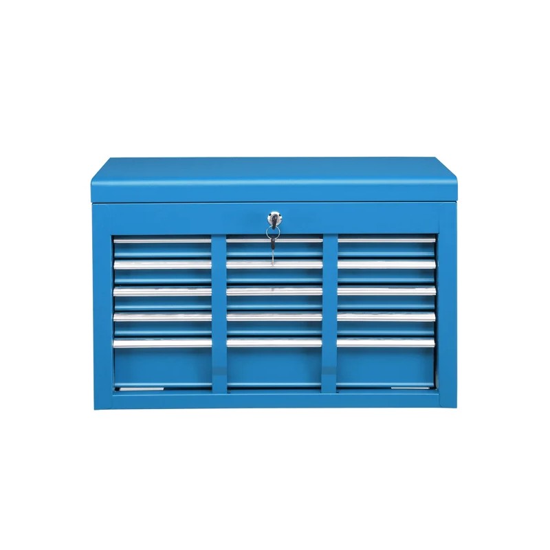 Blue 5-Drawer Lockable Steel Tool Chest Heavy Duty 330 Lbs