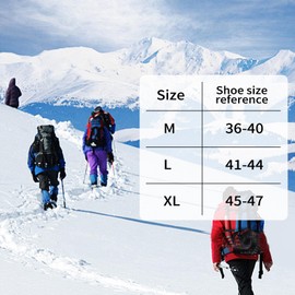 Strap Type Crampons, 24 Teeth Claws, Multifunction Non-Slip Ice Cleat, Crampons, L